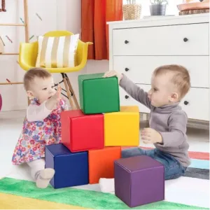 12 Pieces Foam Building Blocks for Kids Soft Play Set for Home | Primary Colours | 12m 