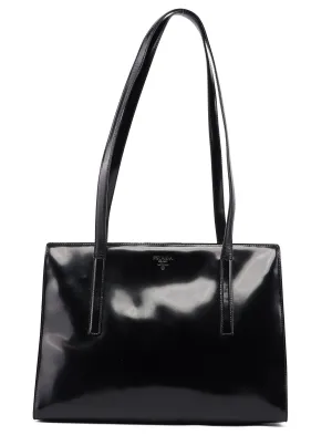 1995 Black Spazzolato Tote Bag