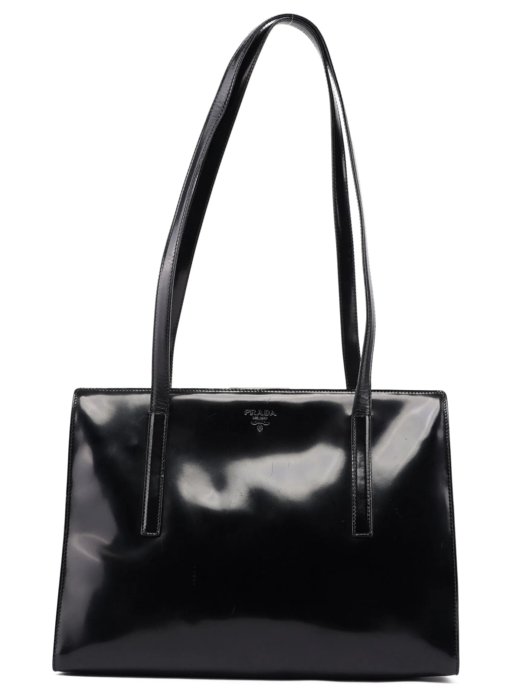 1995 Black Spazzolato Tote Bag