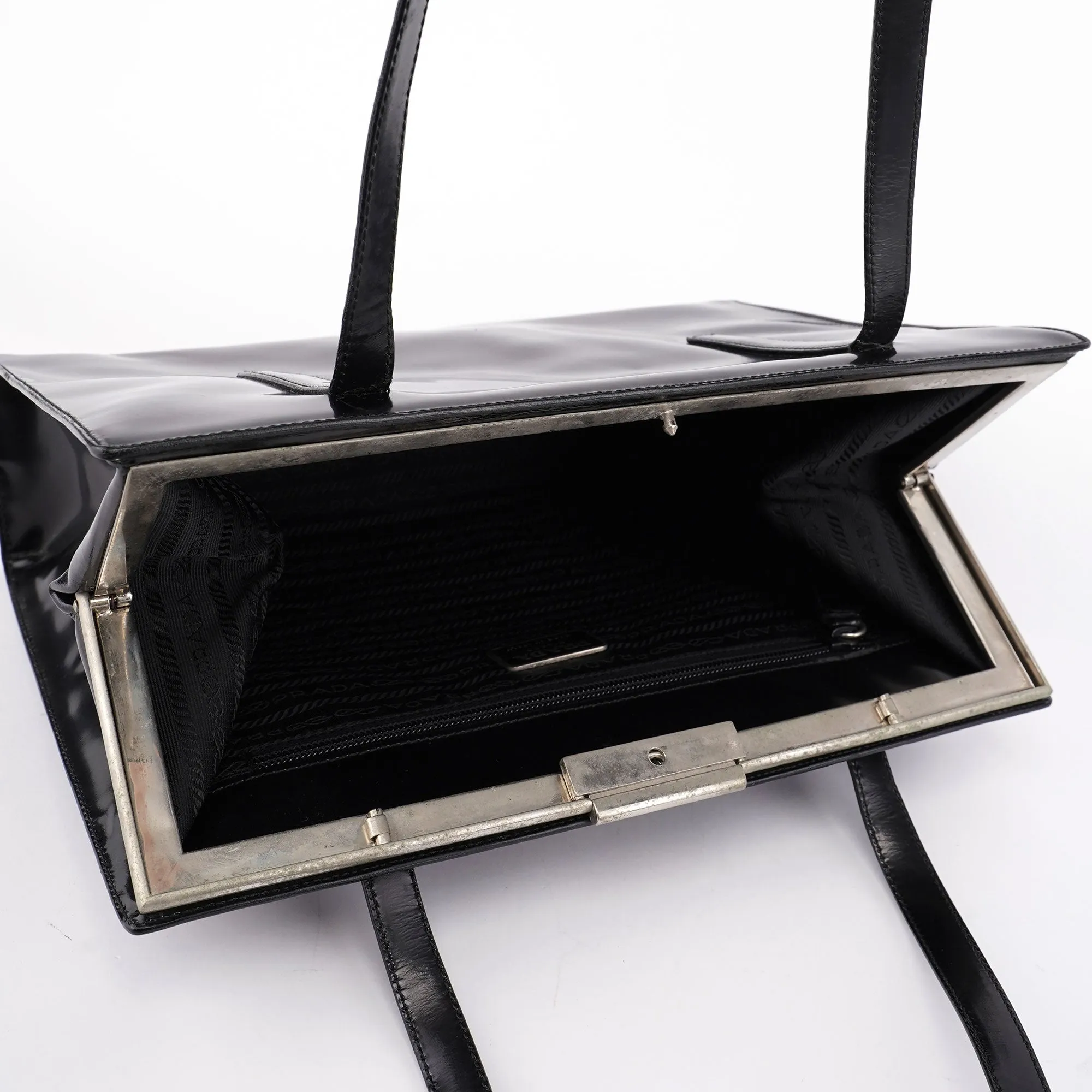 1995 Black Spazzolato Tote Bag