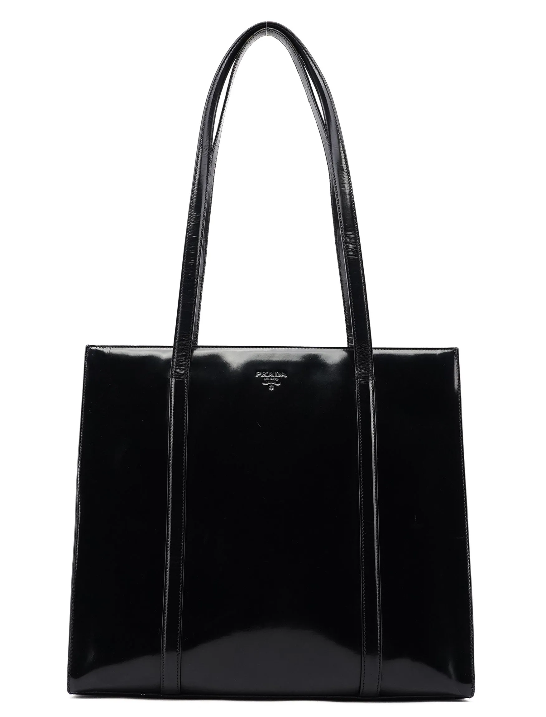 1995 Black Spazzolato Tote Bag
