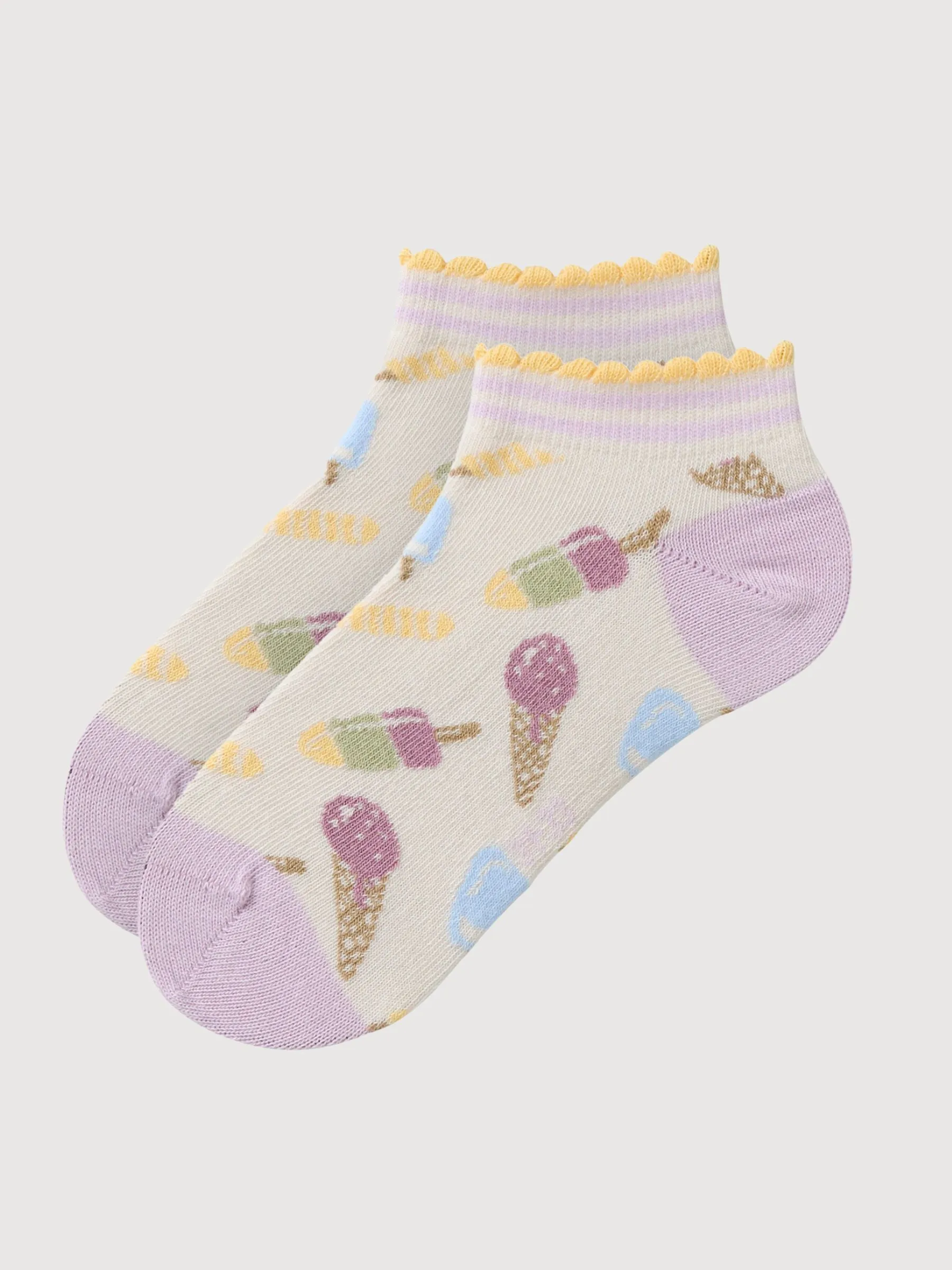 2 Pack Short Socks Kids Ice Cream | People Wear Organic