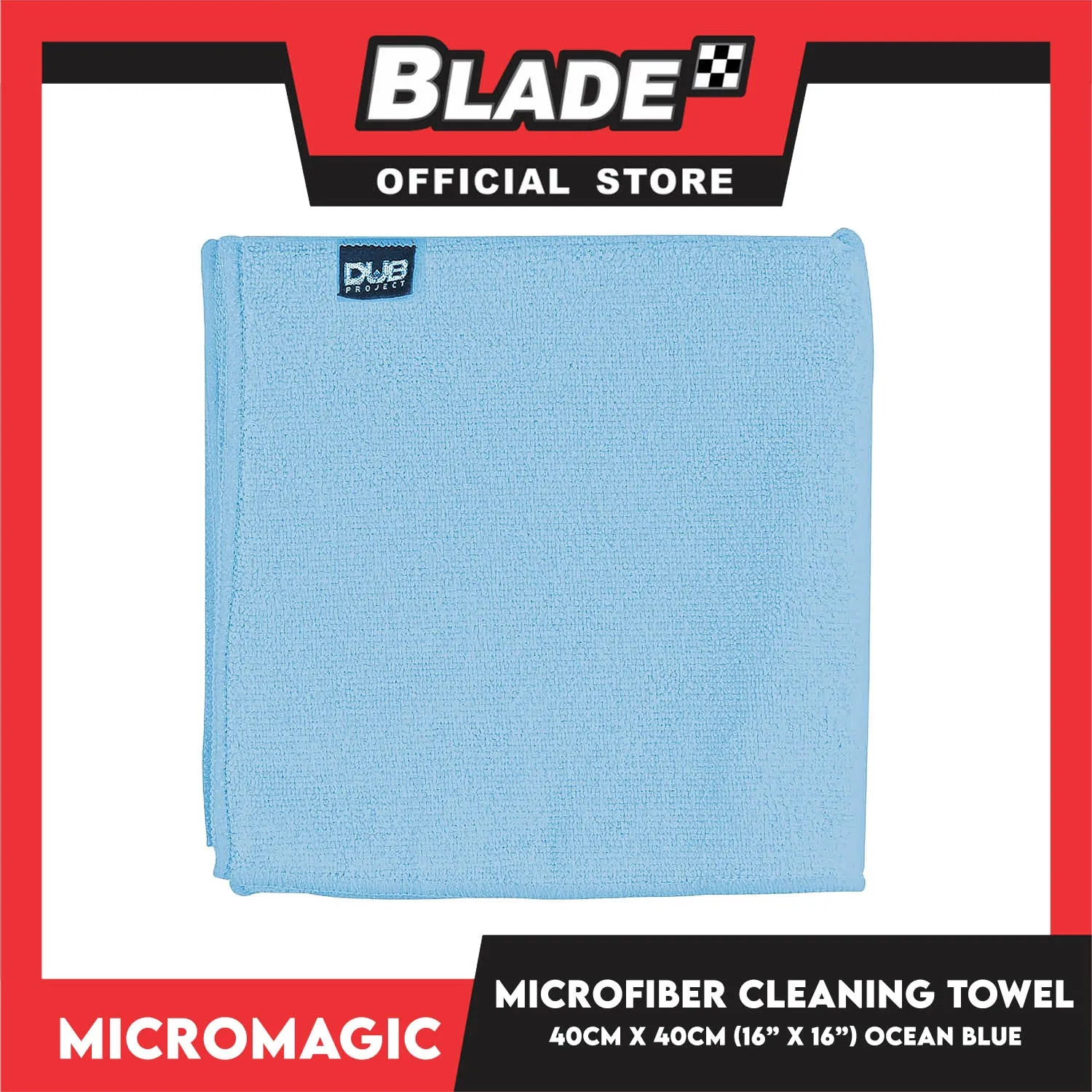 3pcs Micromagic MicroFiber Cleaning Towel 40cm x 40cm (Ocean Blue) Scratch-Free, Washable