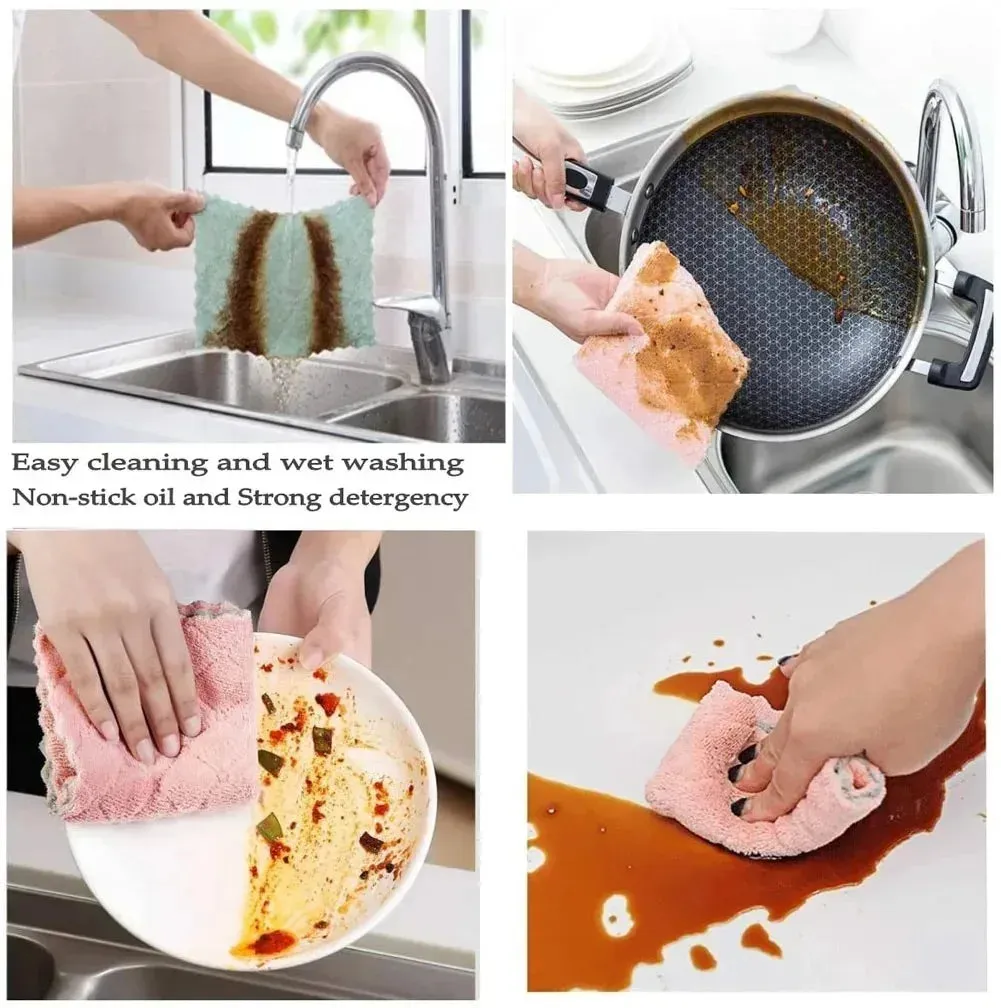 Absorbent Microfiber Cloth for Non-Stick Kitchen