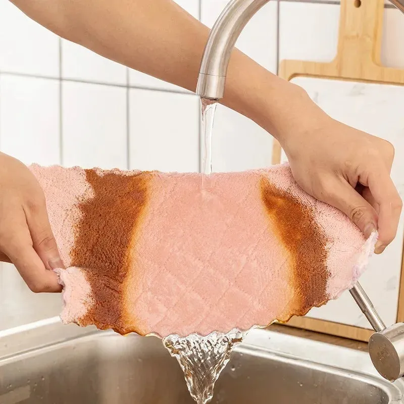 Absorbent Microfiber Cloth for Non-Stick Kitchen