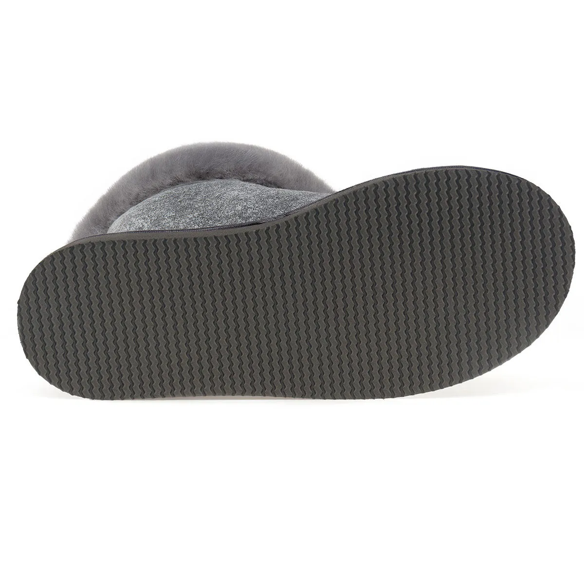 Aesop Sheepskin Slippers - Grey Distressed Leather
