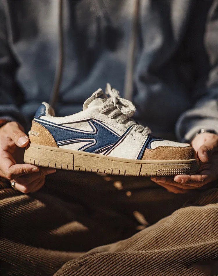 American Retro Contrasting White Versatile Sports Men's Casual Shoes