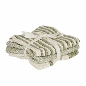 Amy S/3 Cotton Knit Cloth 28x28cm Moss