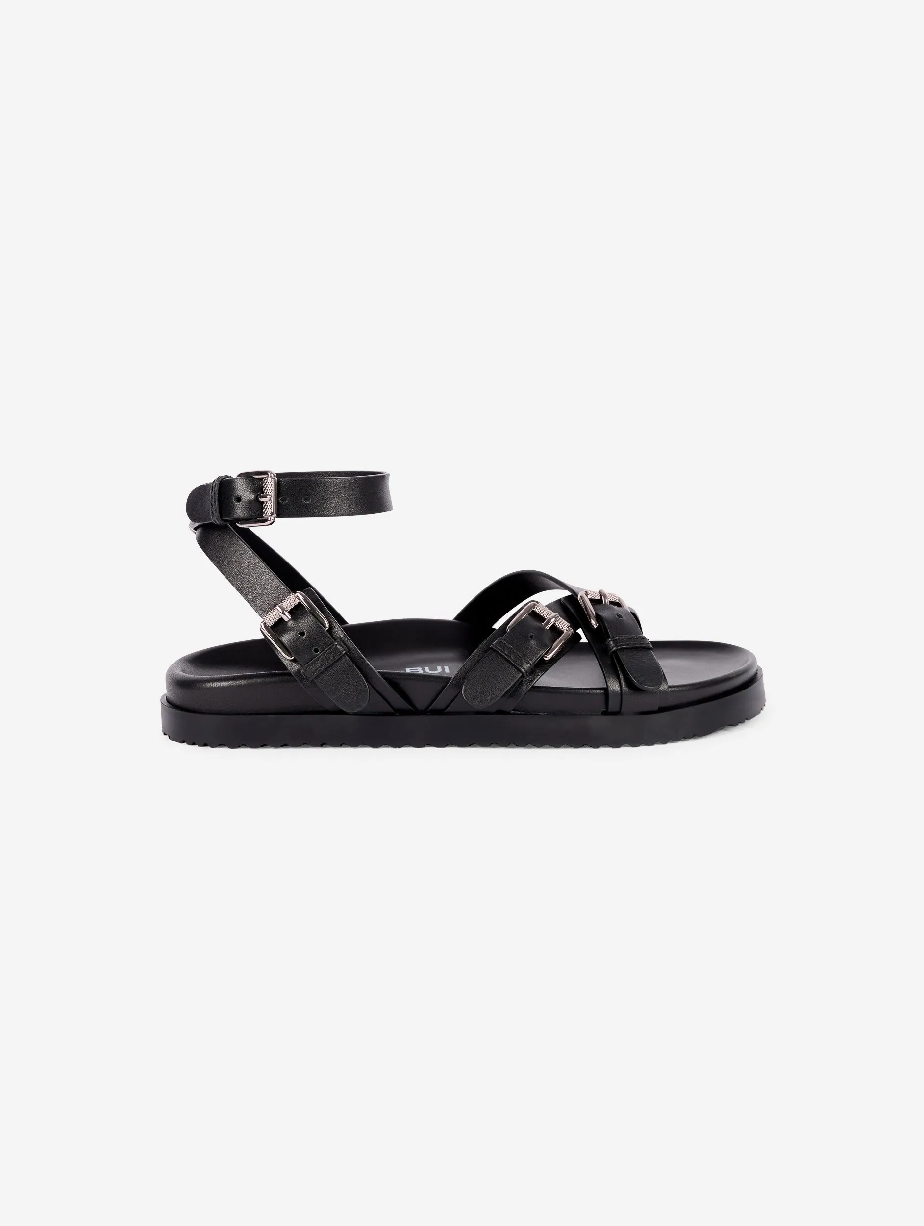Anatomic sandals in black leather