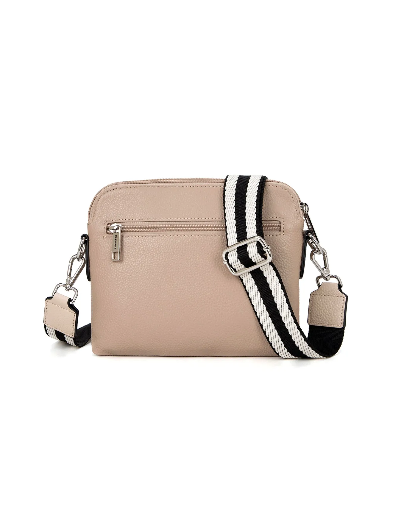 ASHLEY LEATHER BAG WEBBING STRAP- E1-0838-PUTTY