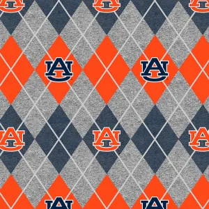 AUBURN UNIVERSITY-Heather Argyle Fleece-100% Polyester-AU1148