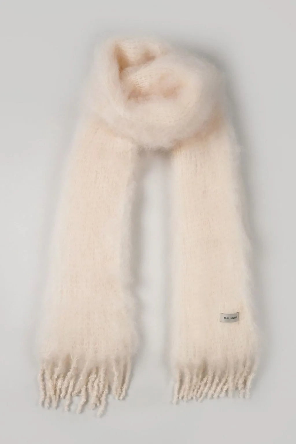 Aurora Kid Mohair Scarf Full Cream