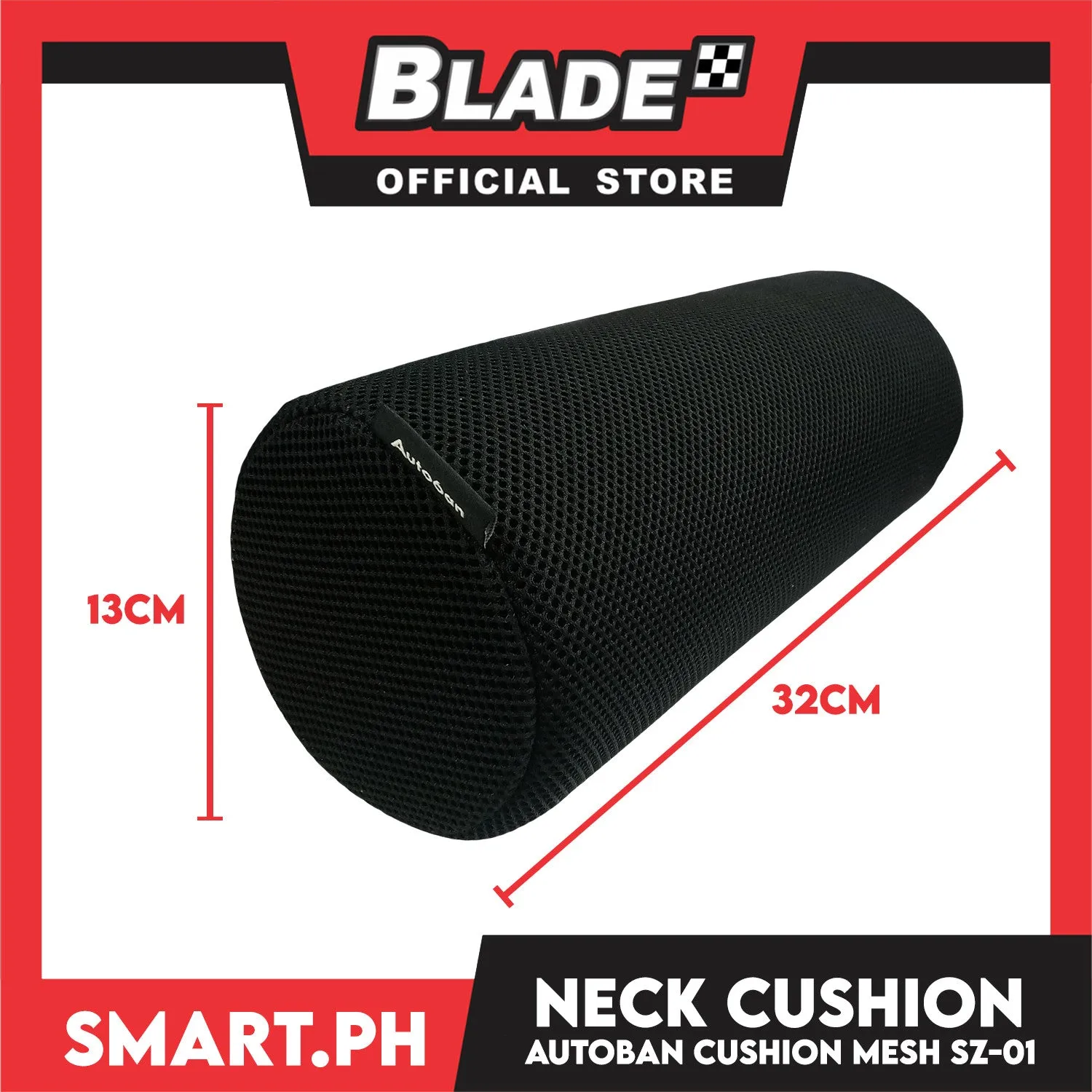 Autoban Car Neck Cushion Mesh Memory Foam (Black) SZ-01