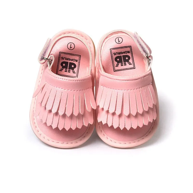 Baby Sandals Summer Leisure Fashion Baby Girls Sandals of Children PU Tassel Shoes 7Colors
