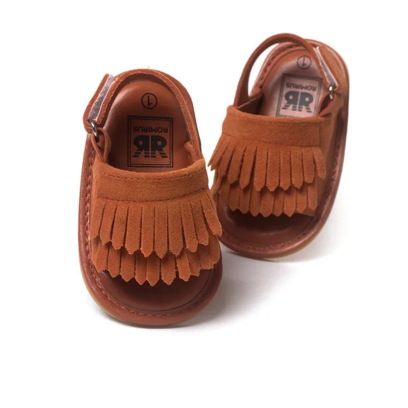 Baby Sandals Summer Leisure Fashion Baby Girls Sandals of Children PU Tassel Shoes 7Colors