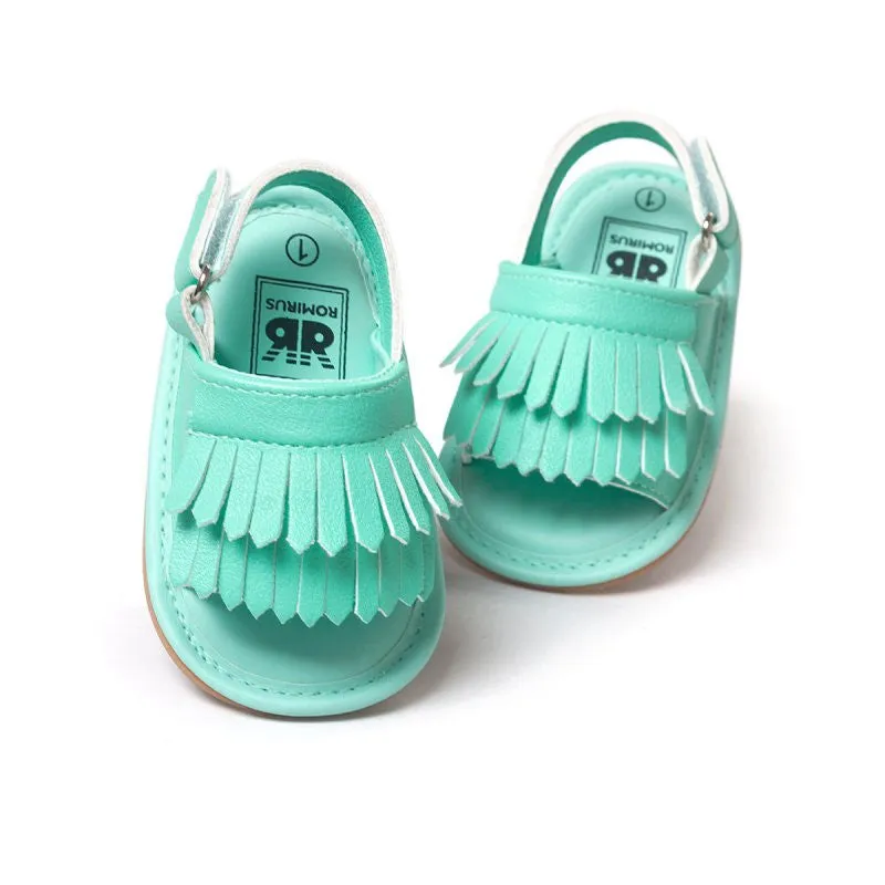Baby Sandals Summer Leisure Fashion Baby Girls Sandals of Children PU Tassel Shoes 7Colors