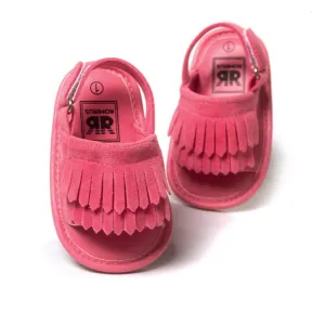 Baby Sandals Summer Leisure Fashion Baby Girls Sandals of Children PU Tassel Shoes 7Colors