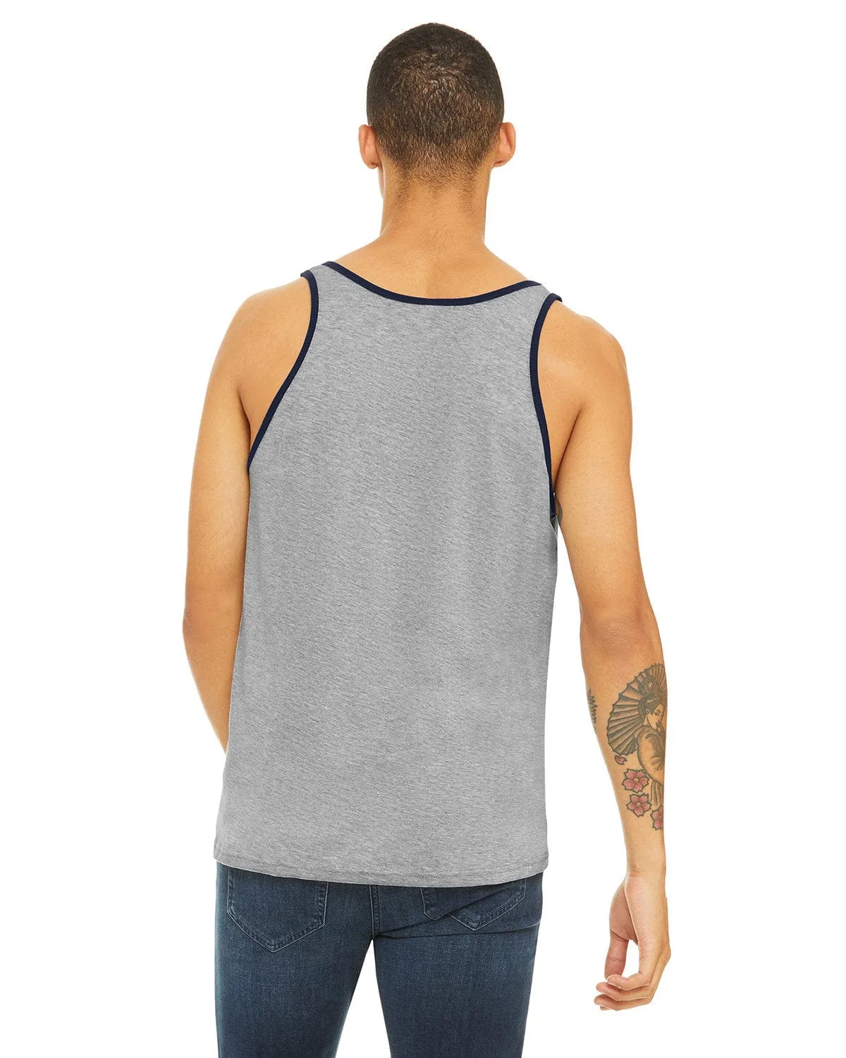 Bella Canvas Unisex Jersey Tank | Ath Hthr/ Navy
