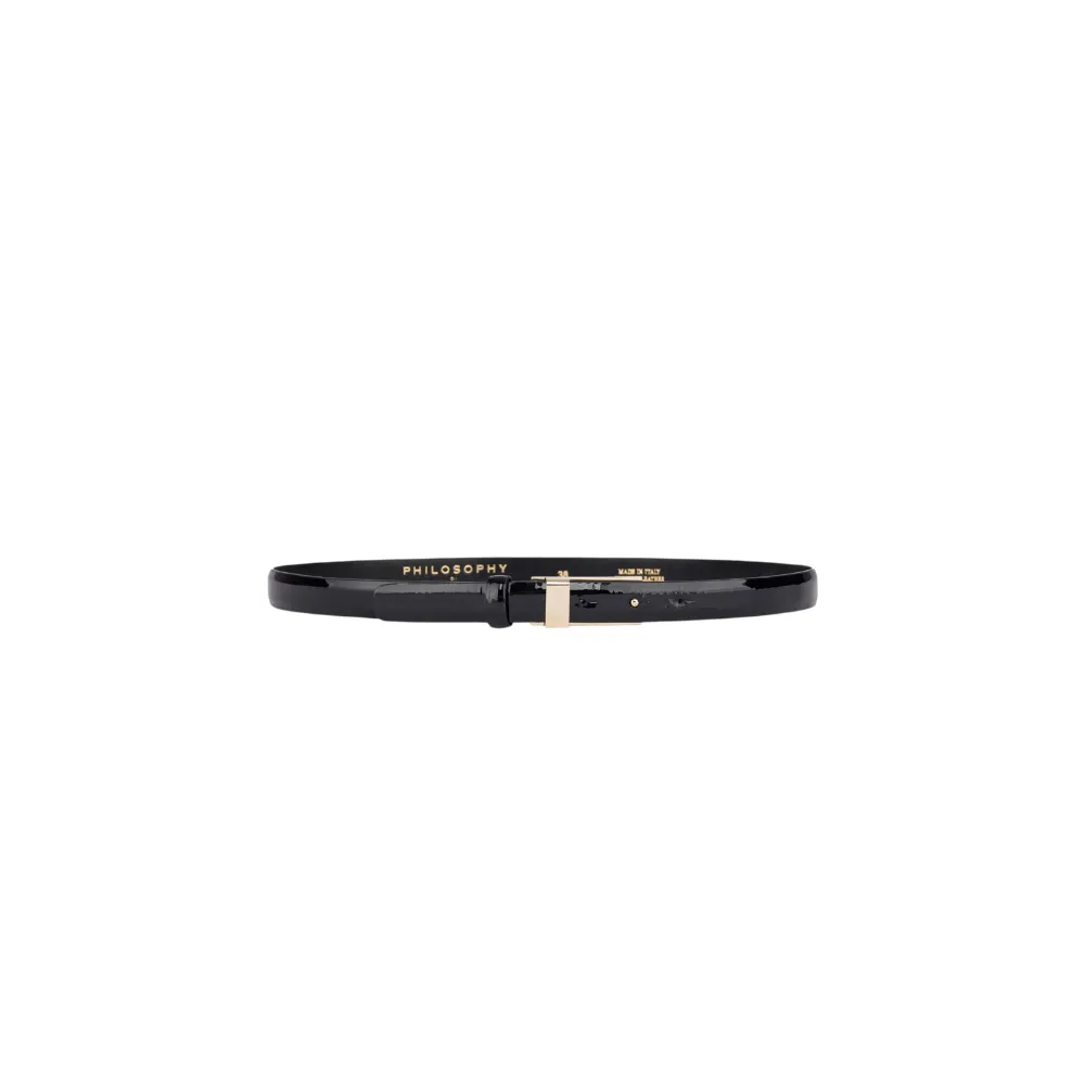 Belt in Patent Leather in Black