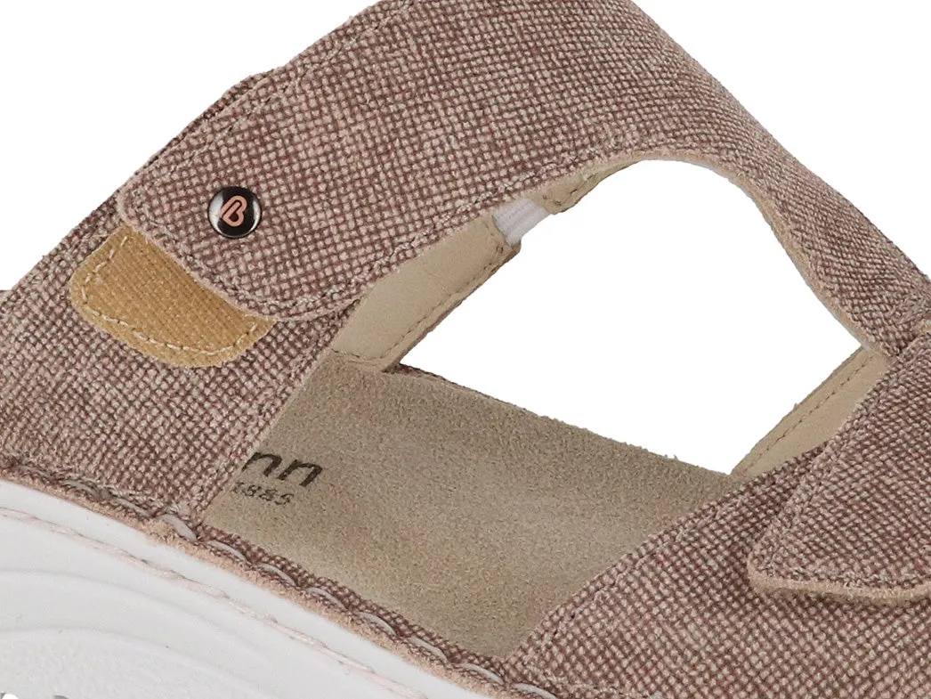 Berkemann Women leather Sandals 'Vida', used beige
