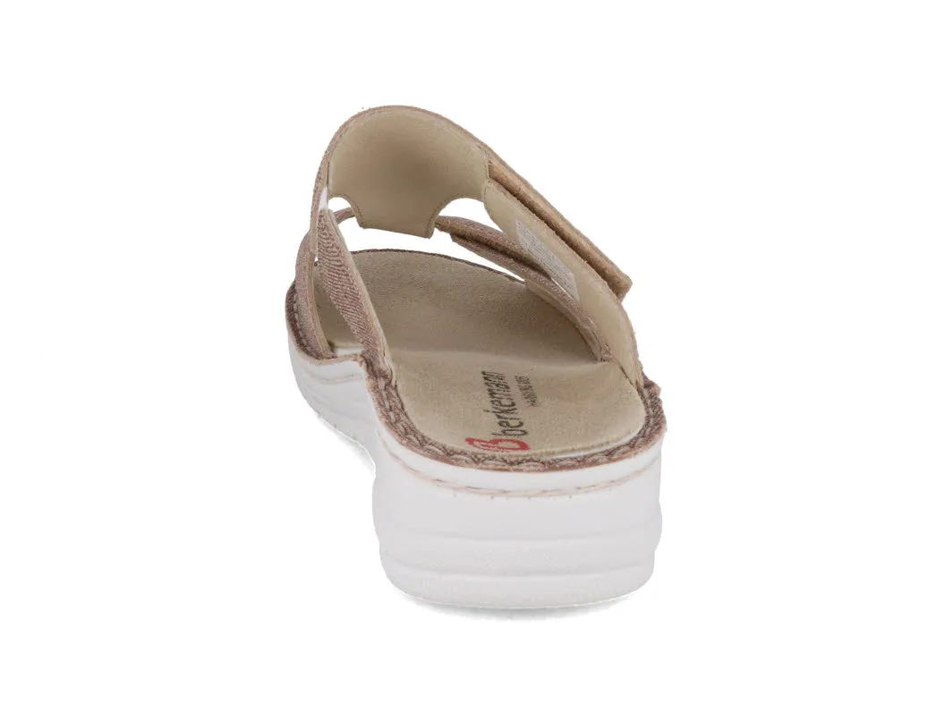 Berkemann Women leather Sandals 'Vida', used beige