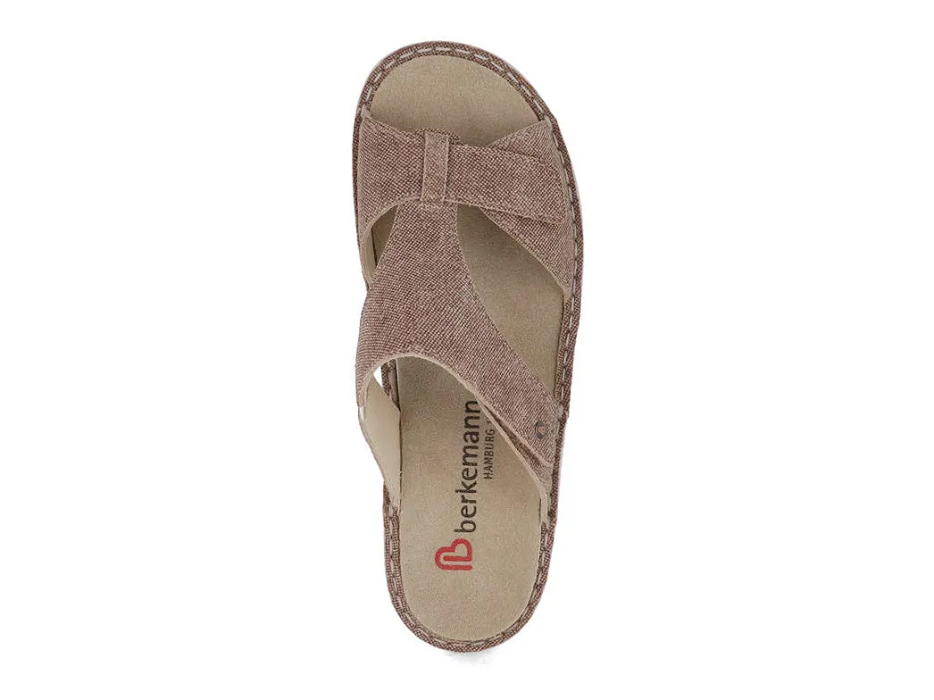 Berkemann Women leather Sandals 'Vida', used beige