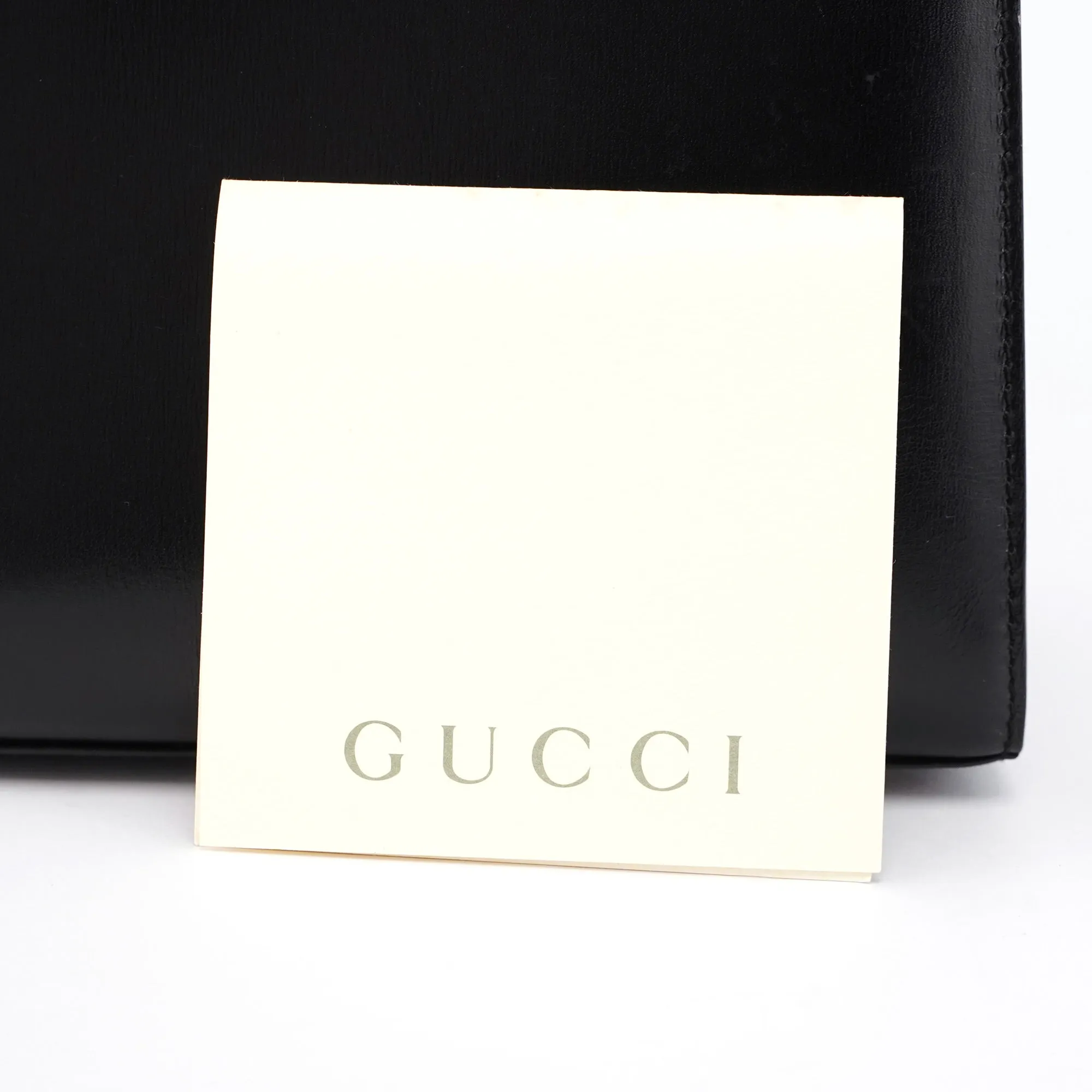 Black Calfskin Lady Lock Top Handle Bag
