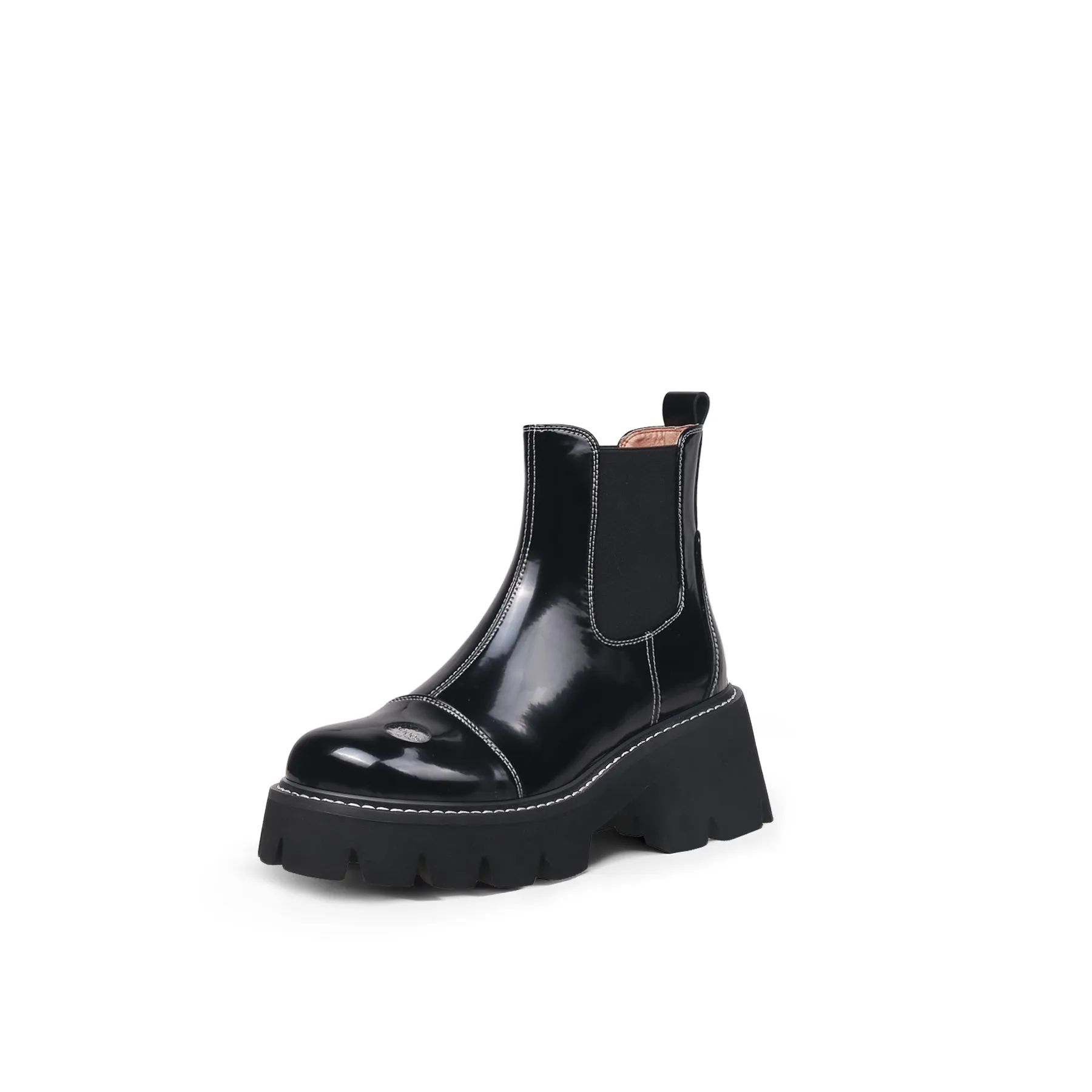 Black Patent Leather Chelsea Boot