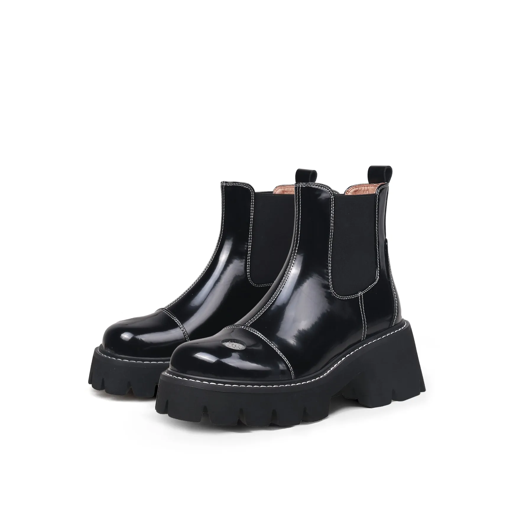 Black Patent Leather Chelsea Boot