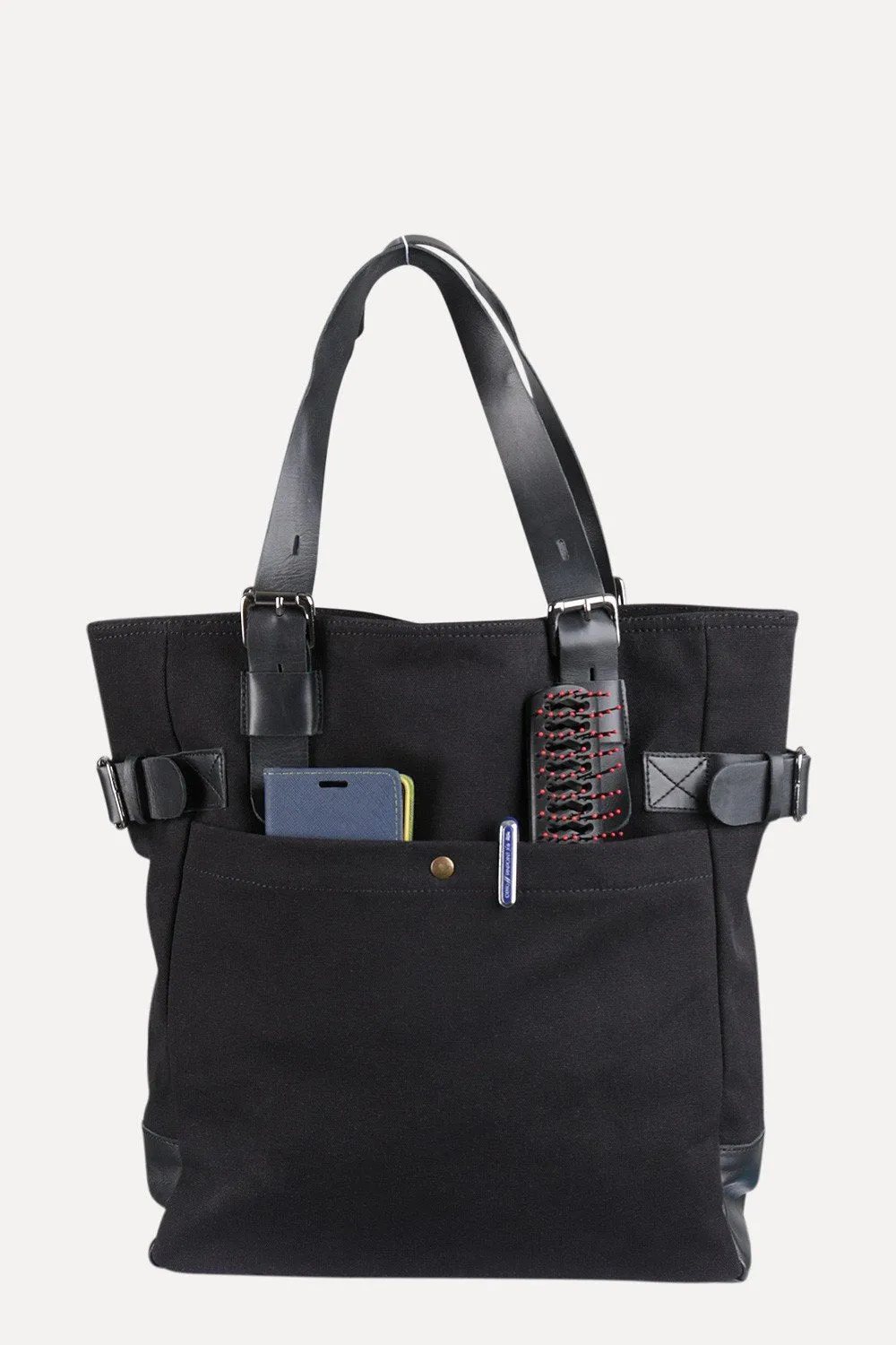 Black Twill Canvas Tote Bag