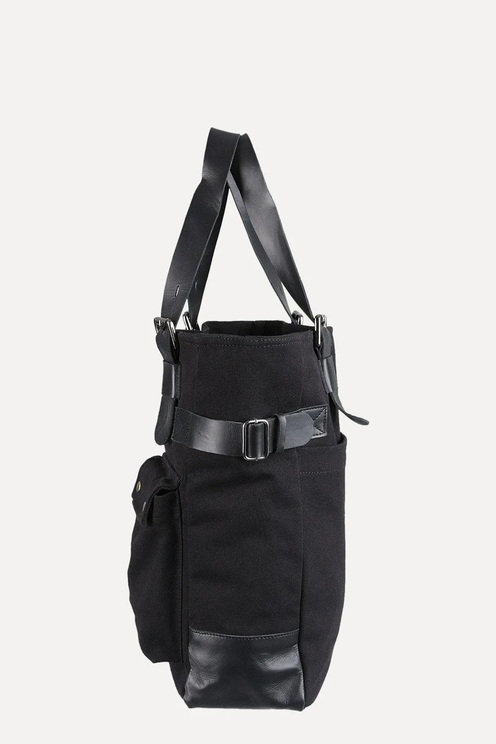 Black Twill Canvas Tote Bag