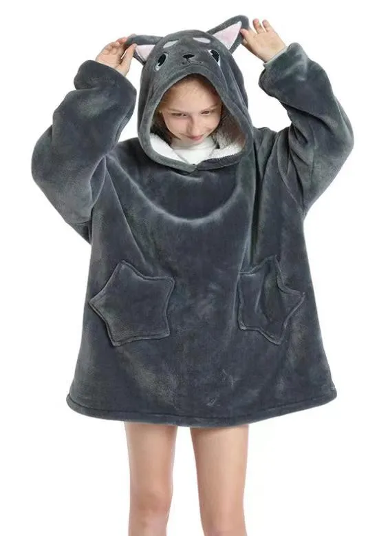 blanket cozy hoodie-kid