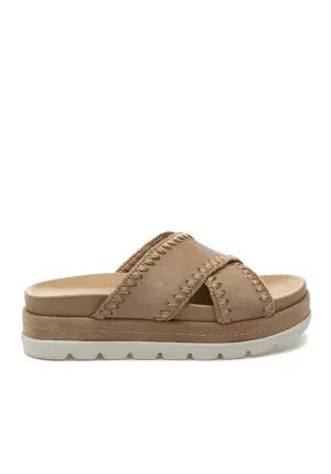 Boo Slide Sandal - Sand Suede