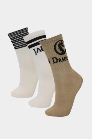 Boy 3 Pcs Cotton Long Socks