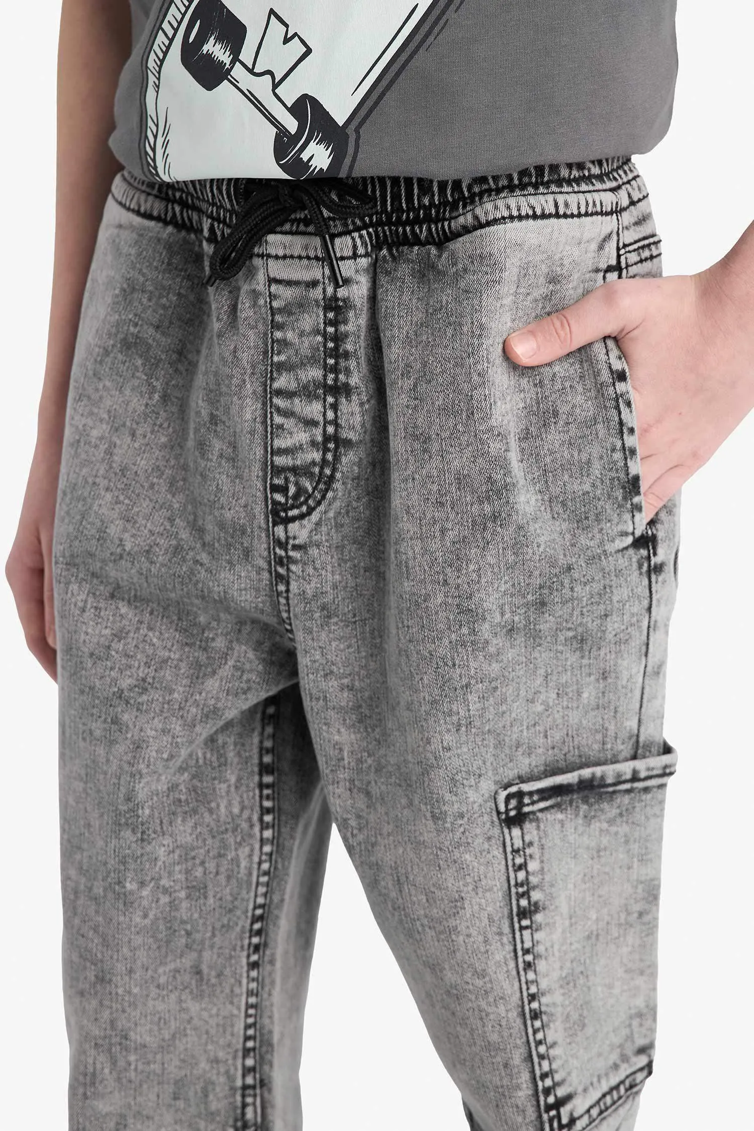 Boy Elastic Banded Leg Jogger Jeans