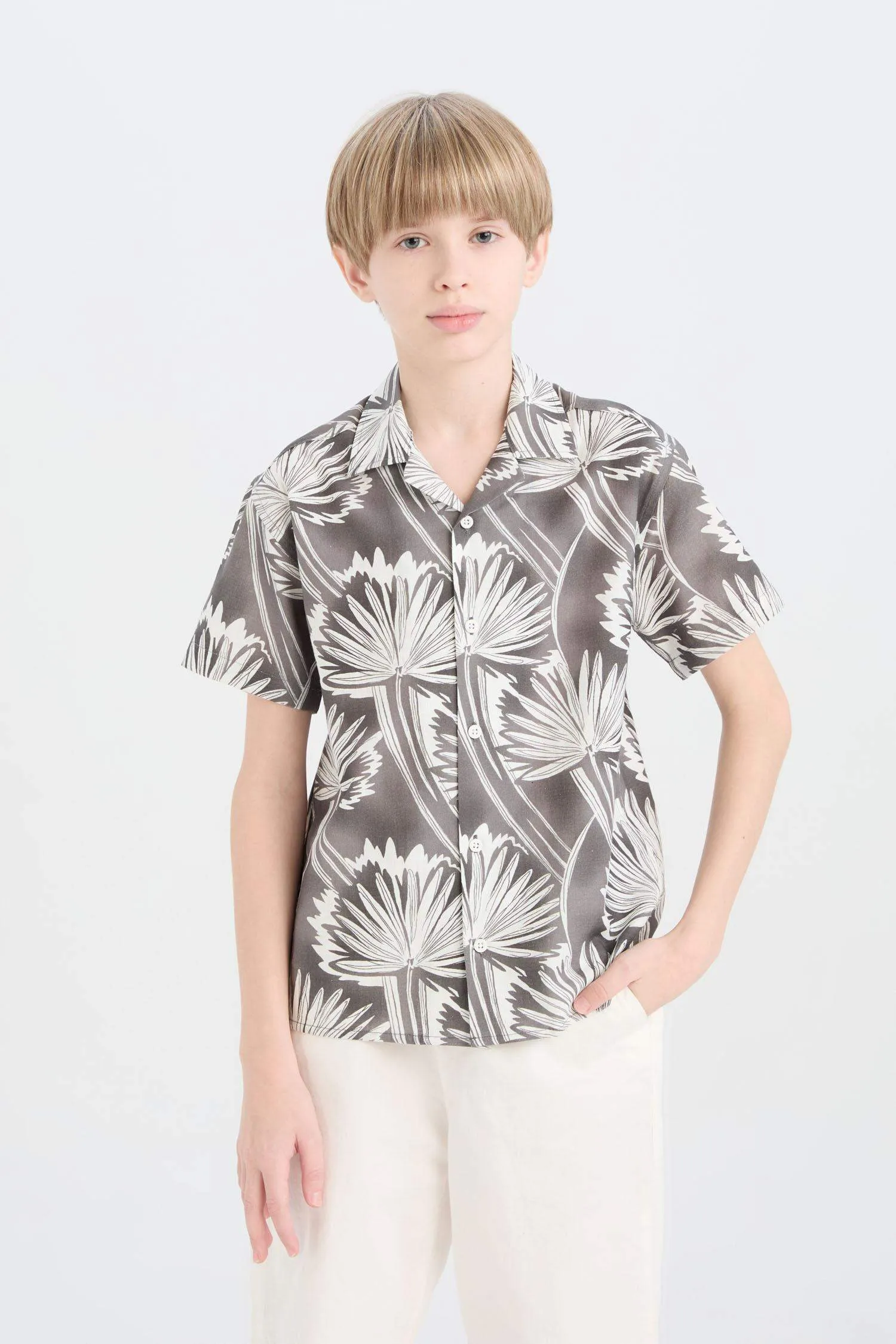 Boy Oversize Fit Polo Neck Short-Sleeve Shirt