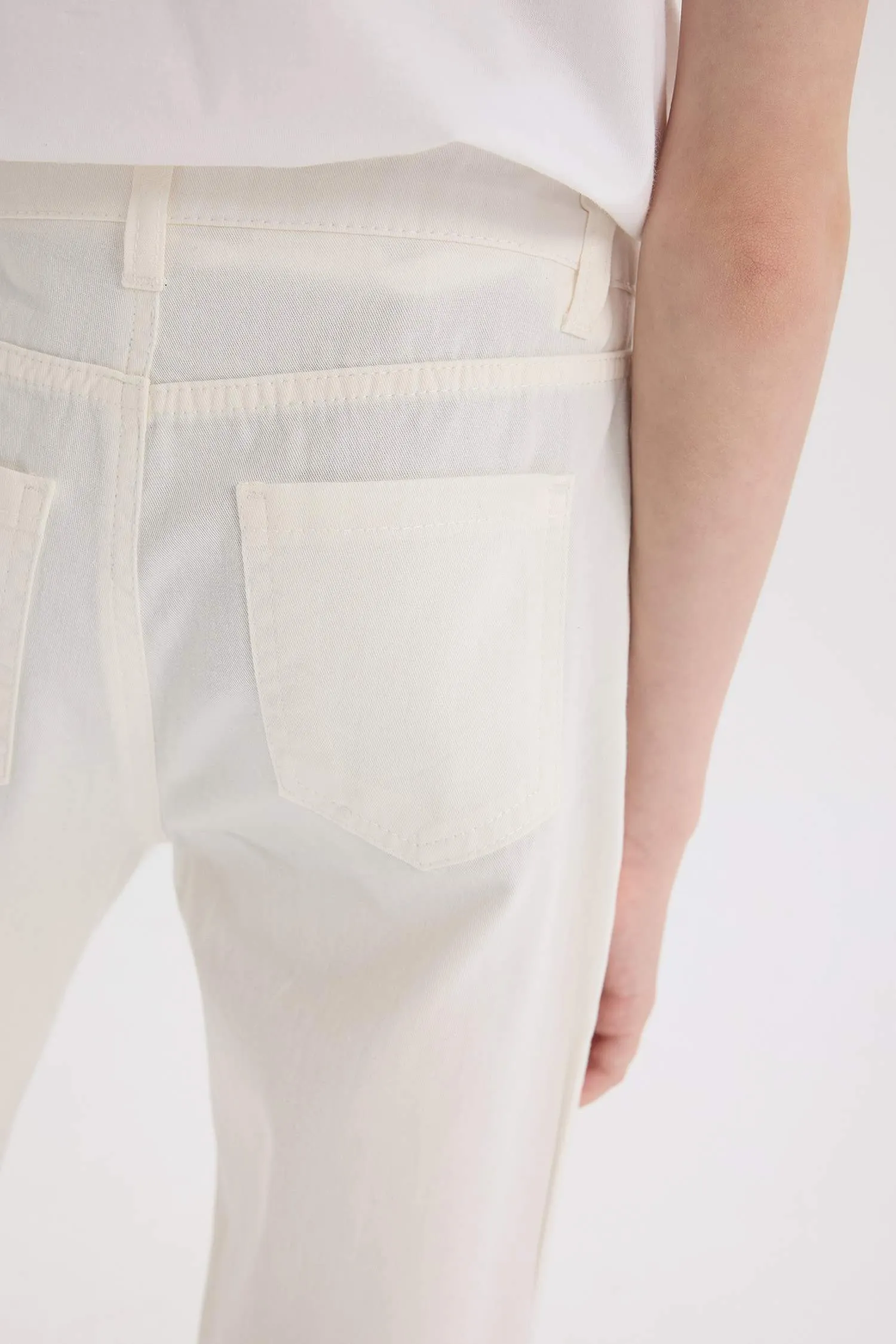 Boys 23 April Children's Day Flat Leg Gabardine Pants