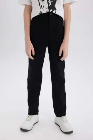 Boys 23 April Children's Day Flat Leg Gabardine Pants