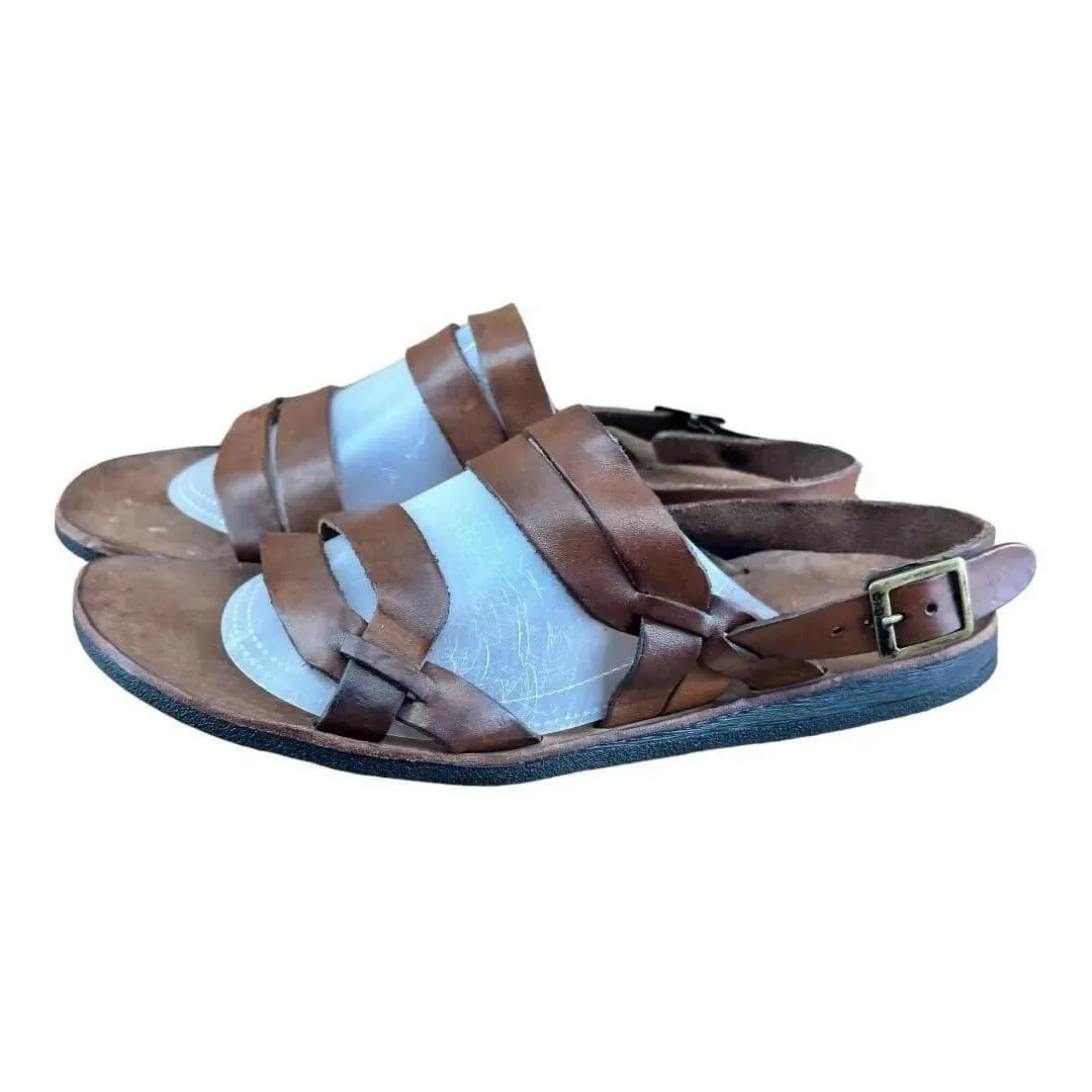 BRADOR Tiger Mahogany  Brown  Sandal Men
