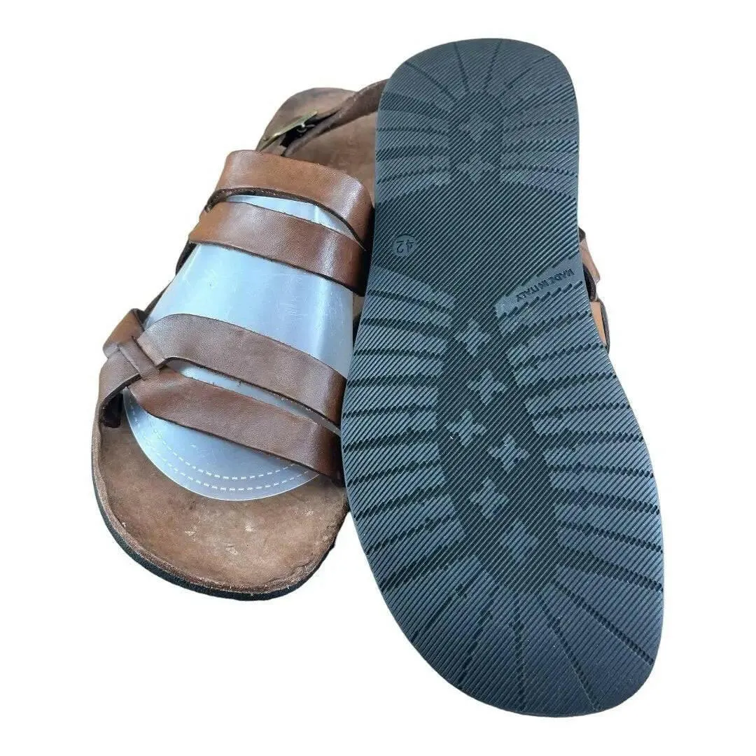 BRADOR Tiger Mahogany  Brown  Sandal Men