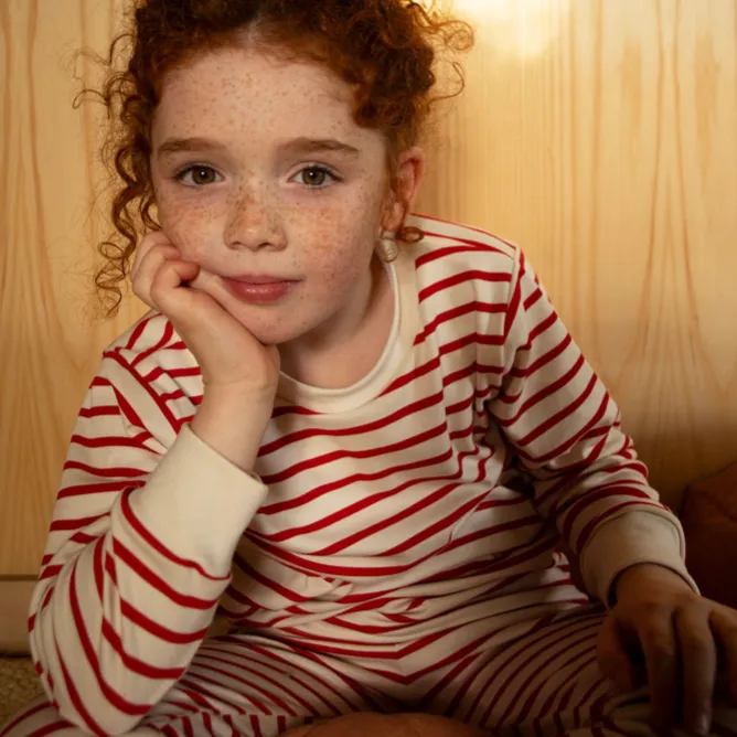 Breton Oat Red Stripe Pyjama Set