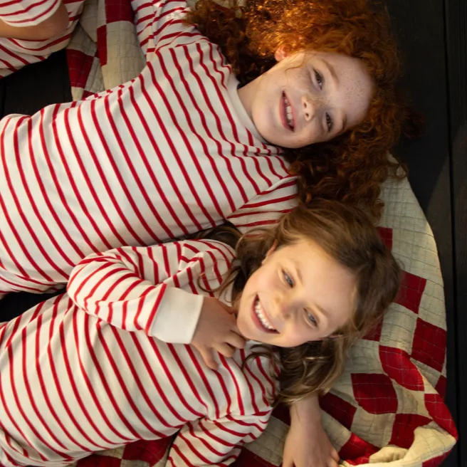 Breton Oat Red Stripe Pyjama Set