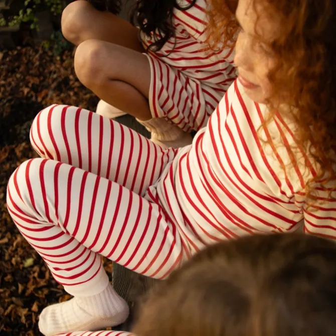 Breton Oat Red Stripe Pyjama Set