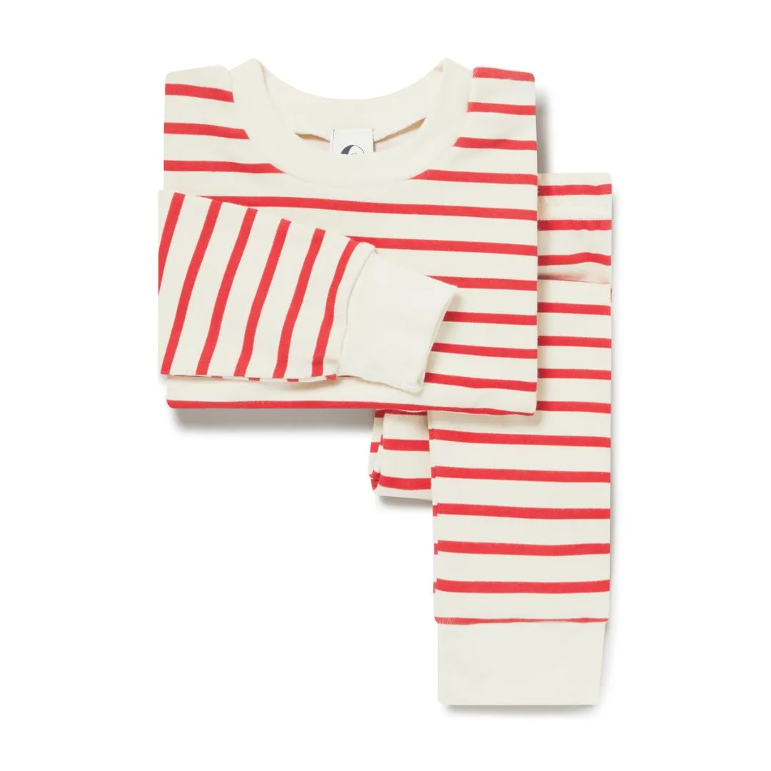 Breton Oat Red Stripe Pyjama Set