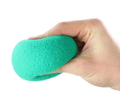 CanDo Memory Foam Squeeze Ball, Green, Medium