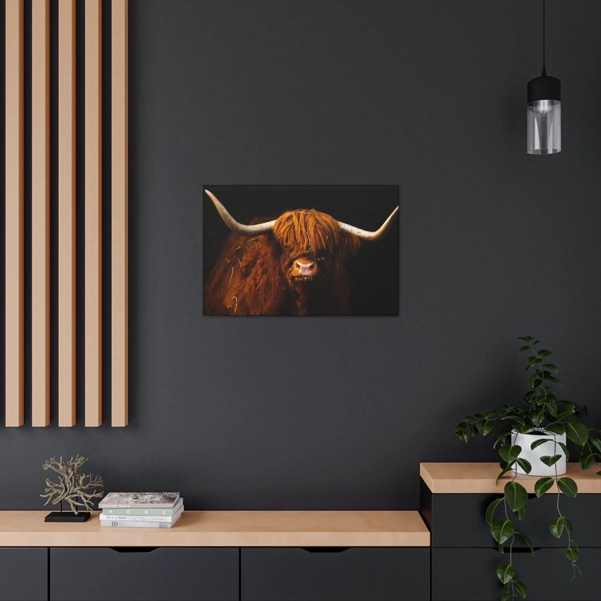 Canvas Gallery Wraps Highland Cow Wall Art