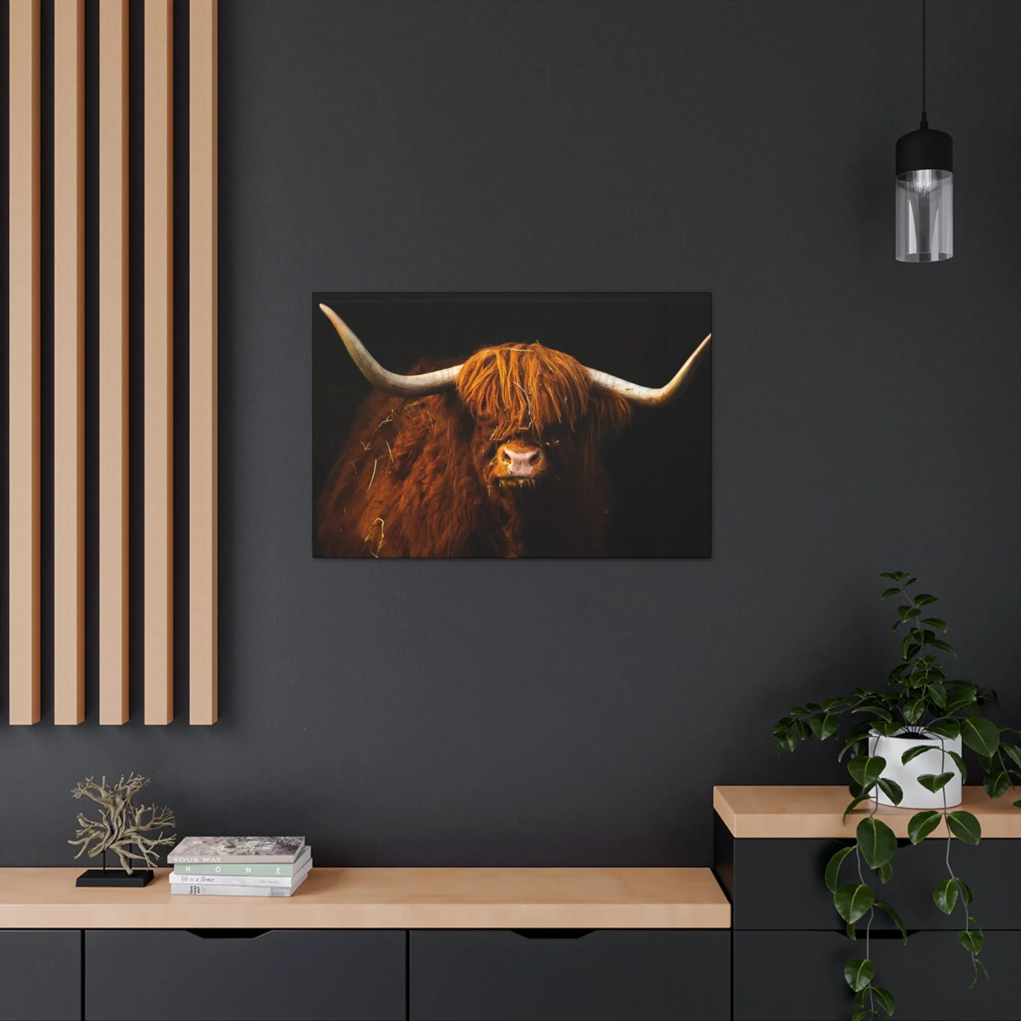Canvas Gallery Wraps Highland Cow Wall Art