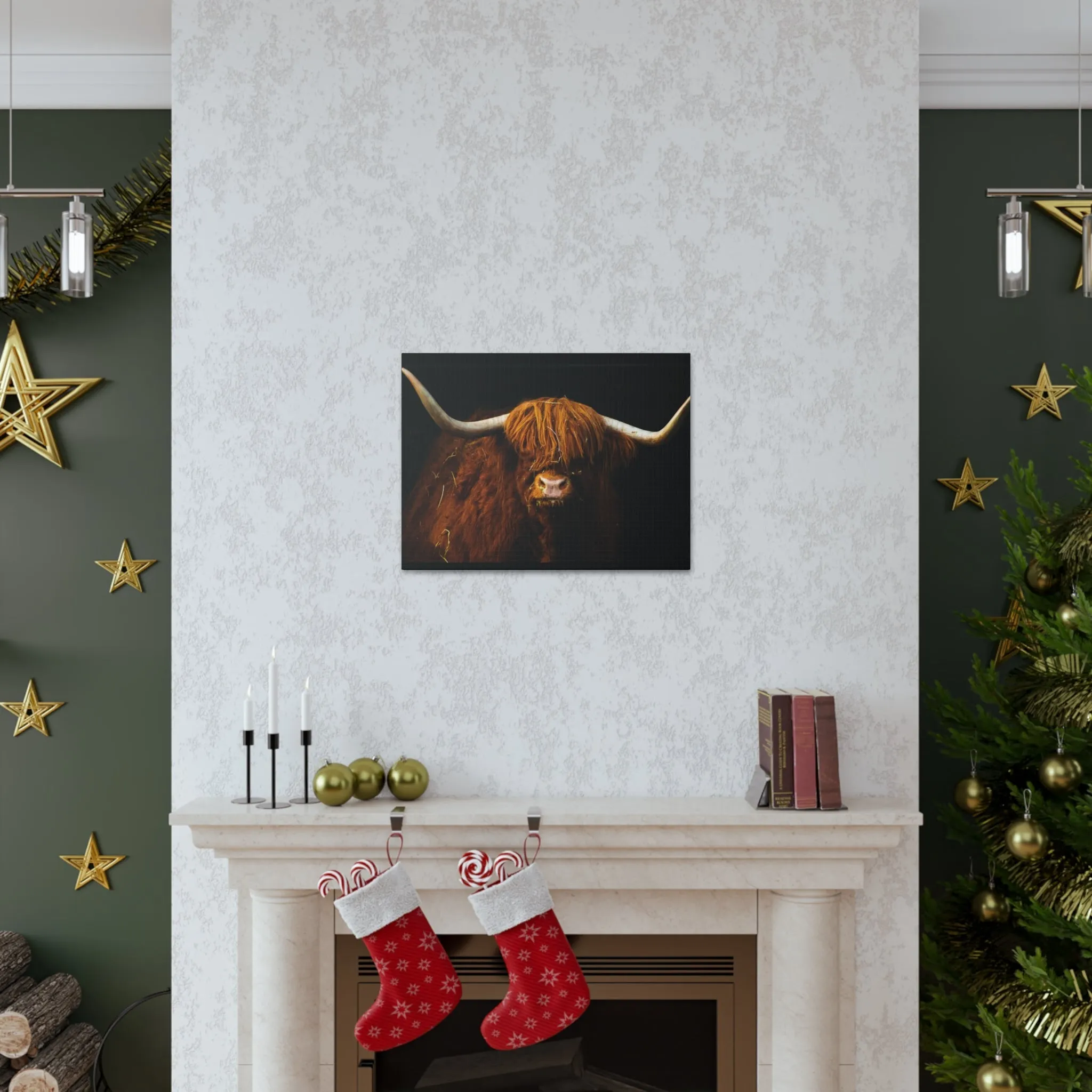 Canvas Gallery Wraps Highland Cow Wall Art