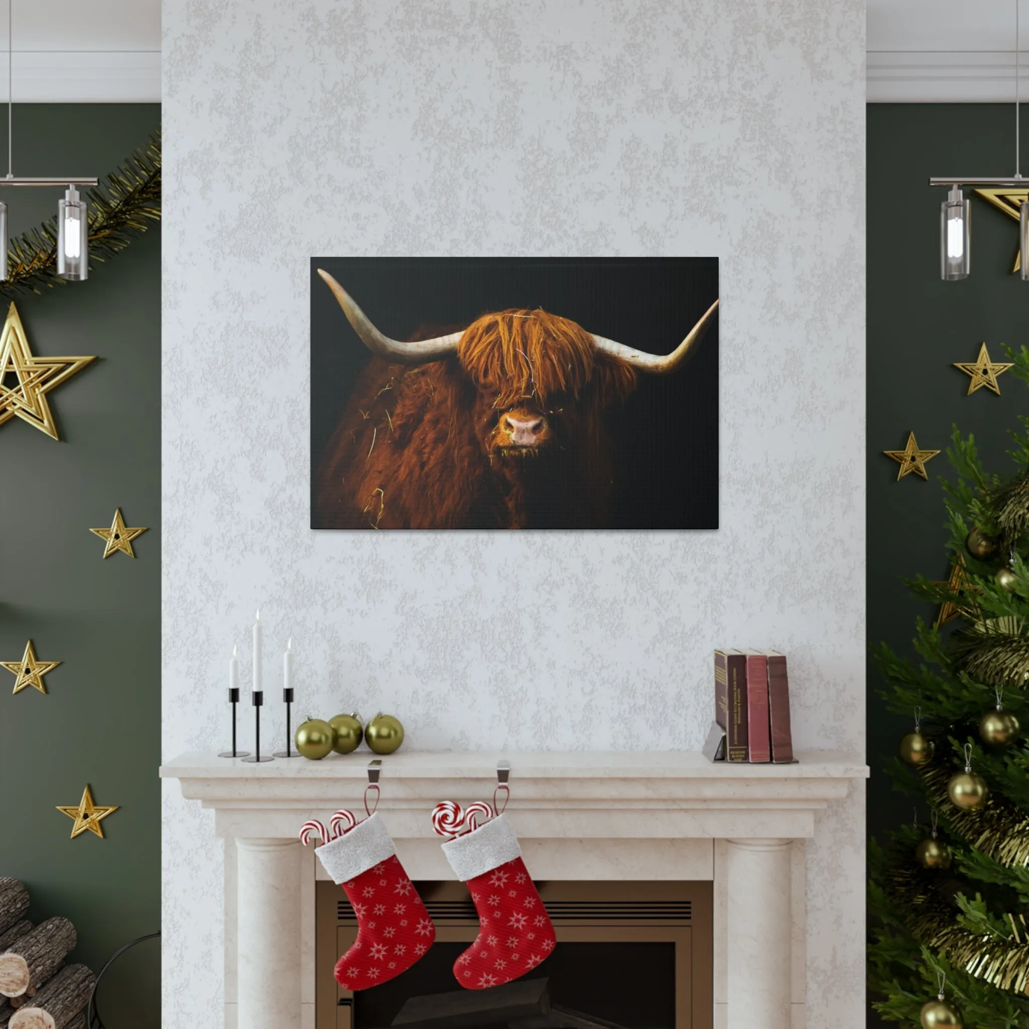 Canvas Gallery Wraps Highland Cow Wall Art