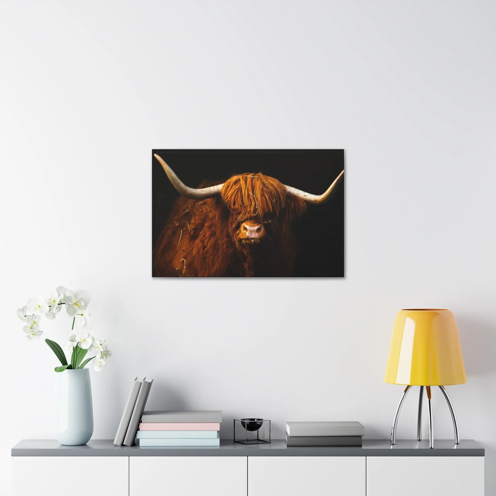 Canvas Gallery Wraps Highland Cow Wall Art